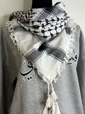 Classic Black & White Keffiyeh Scarf